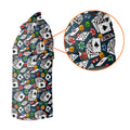 Poker Blackjack Hawaiian Golf Shirt, Playing Card Pattern Men's Golf Shirt, Polo Shirts For Men