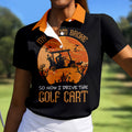 Broom Broke Now I Drive Golf Cart Halloween Polo Shirt, Women’s Golf Polo, Ladies Golf Top