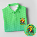 Tropical Retired Parrot Cocktail Golf Polo Shirt, Golf Shirts For Men, Printed Golf Shirts