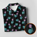 Grenade Pineapple Tropical Golf Shirt, Fun Women's Golf Shirts, Ladies Golf Shirts, Golfing Apparel