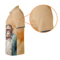Gentleman Monkey Whiskey Golden Sunset Hawaiian Golf Polo, Golf Tops For Men, Golfing Apparel