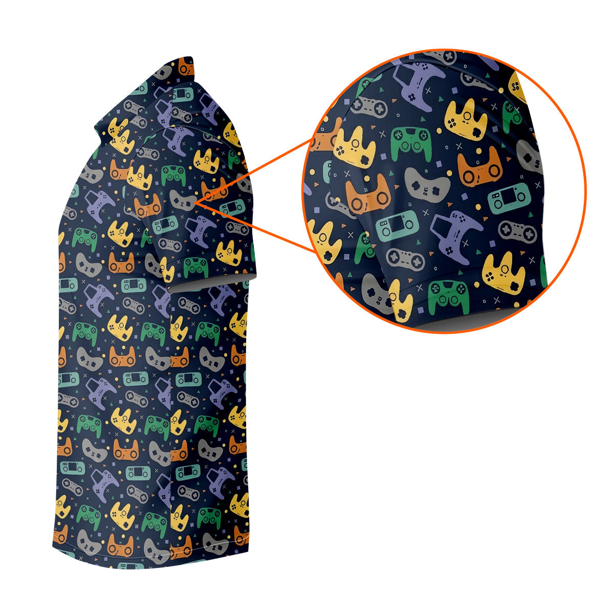 Video Game Controller Hawaiian Golf Shirt, Men's Golf Shirt, Polo Shirts For Men