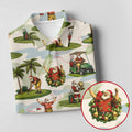 Santa Claus Golf Christmas Pattern Polo Shirt, Womens Golf Polo, Christmas Golf Shirt