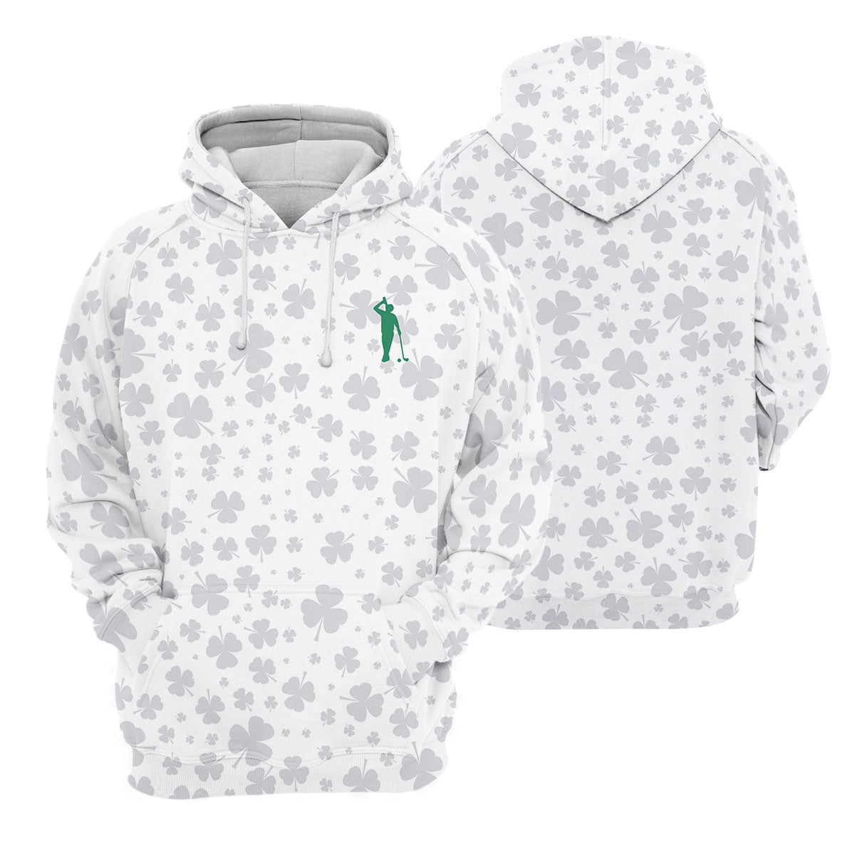 Shamrock Golf Polo Shirt, Mens Golf Shirt, St Patrick's Day Golf Shirt, Gift For Golfer