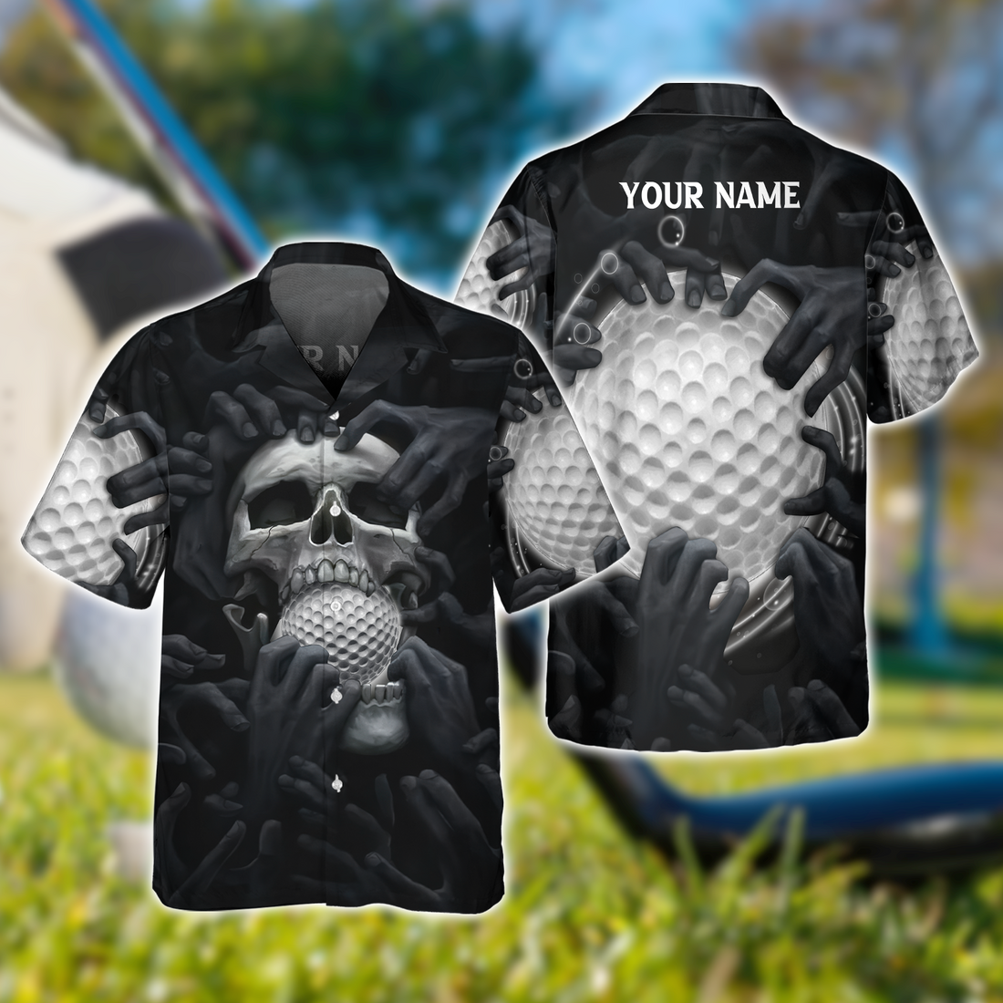Skull Custom 3D Shirt, Gift For Golfers, Golf Gift For Men