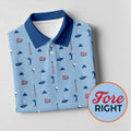 Fore Right Cold As Slice Golf And Beer Golf Shirts For Men, Polo Shirts For Men, Golfing Apparel