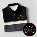 Best Dad By Par Black And Grey Dad Golf Shirt, Father's Day Golf Gift, Polo Shirts For Men