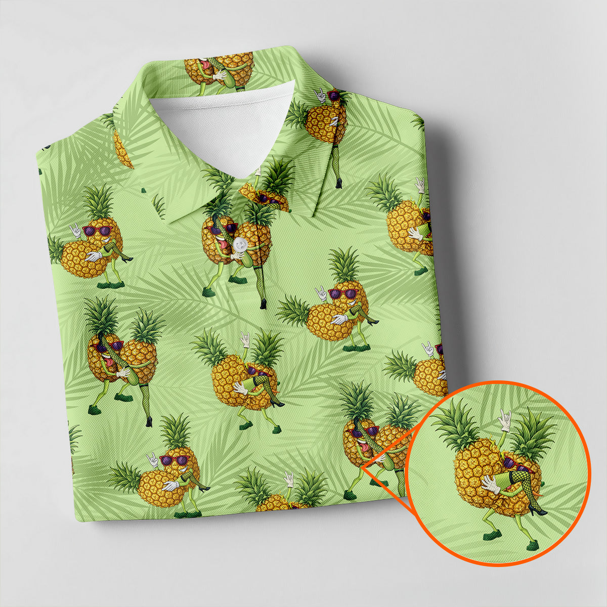 Pineapple Couple Naughty Position Fun Golf Shirts For Men, Valentines Golf Gift, Polo Shirts For Men