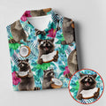Funny Raccoons Enjoying Coconuts Design Hawaiian Golf Polo, Golf Tops For Women, Golfing Apparel