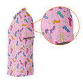 Funny Adult Novelty Pink Pattern Golf Shirt, Mens Polo Shirts, Golf Apparel For Men