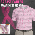 Funny Pink Men's Golf Shirt With Socks Free, Breast Cancer Awareness Gift