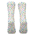 Cancer Awareness Ribbons White Golf Socks, Christmas Golf Gift, Golfing Apparel