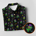 Funny Crocodile Mardi Gras Golf Shirts, Black Golf Shirt, Golf Gift For Men, Golf Shirts For Men