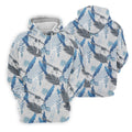 Blue Feather Golf Polo Shirt, Mens Golf Gift, Mens Tropical Shirts