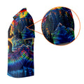 Tie Dye Bigfoot Fishing Forest Golf Shirt, Mens Golf Apparel, Printed Golf Shirts