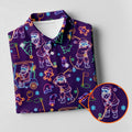 Christmas Neon Santa Golf Pose Women's Funny Golf Tops, Christmas Golf Shirt, Polo Shirts For Women