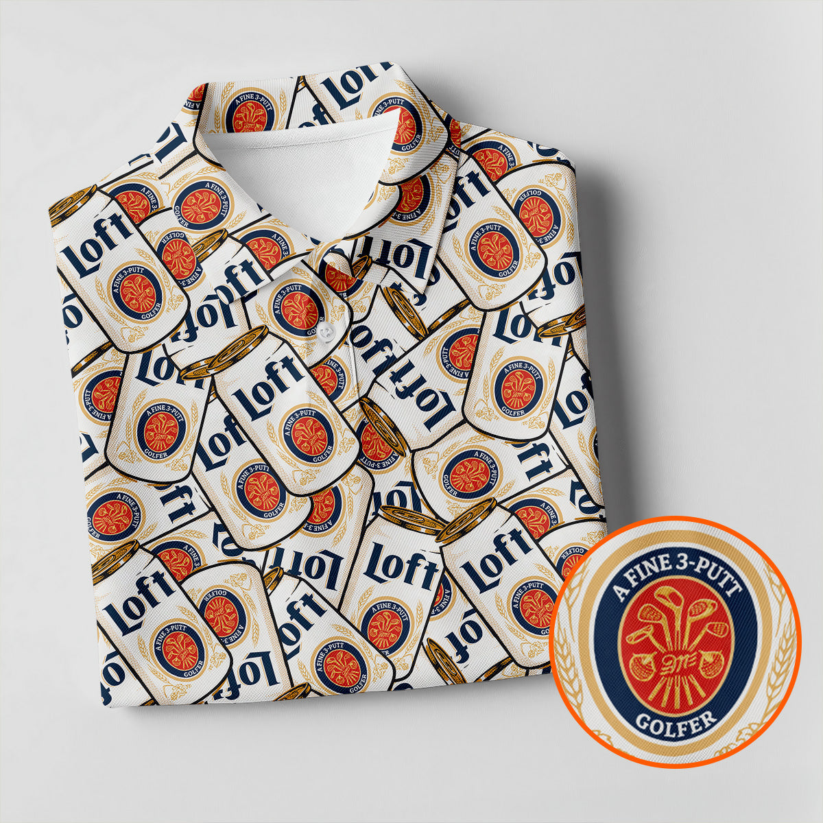 Loft A Fine 3 Putt Golfer Golf And Beer Fun Golf Shirt, Golf Tops For Men, Golf Shirts For Men