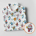 Christmas Characters Golf And Beer White Men's Funny Golf Shirts, Christmas Golf Shirt, Polo Shirts For Men