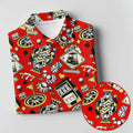 Casino Golf Pattern Red Hawaiian Golf Polo Shirt, Mens Golf Polo, Polo Shirts For Men