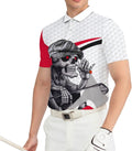 Skull Men's Golf Polo Shirt, Funny Skull Golf Shirt, Dad Golf Gift