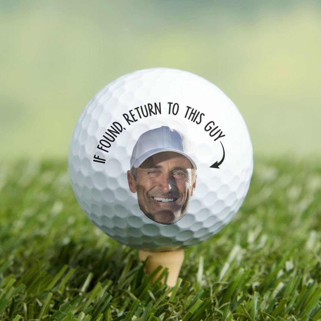 If Found Return To This Guy Custom Face Golf Balls, Funny Golf Balls, Christmas Golf Gift