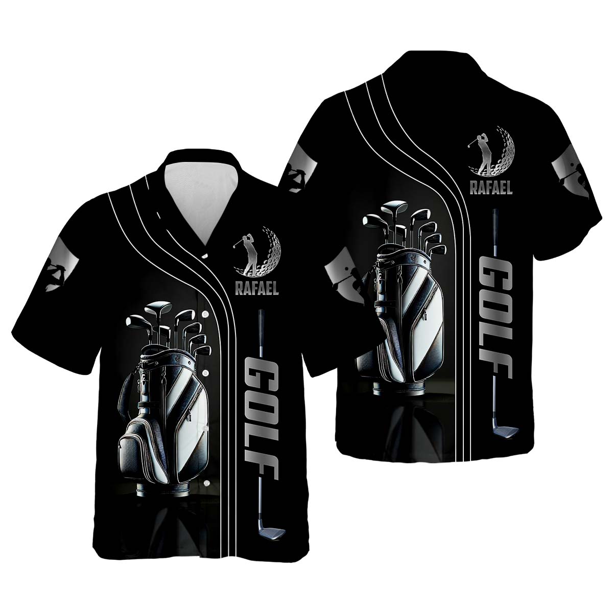 Custom Name Men's Golf Polo Shirt, Funny Golf Shirt, Gifts For Golfer