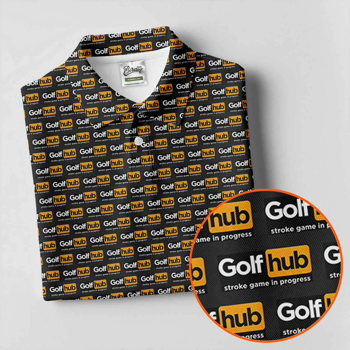 Funny Golf Hub Logo Polo Shirt, Funny Golf Community Design, Golf Shirts For Men