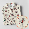 Old School Tattoo Flash Pattern Golf Polo Shirt, Men's Golf Shirt, Printed Golf Shirts