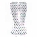 Blue And Pink Naughty Stick People White Golf Socks, Funny Golf Socks, Golf Accessory