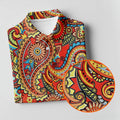 Paisley Design Golf Shirt For Women, Boho Pattern Ladies Golf Shirts, Women's Sleeveless Golf Shirts