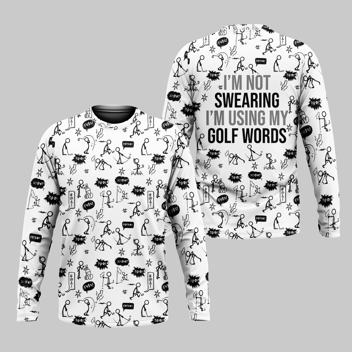 I'm Not Swearing I'm Using My Golf Words Custom Men's Golf Polo Shirt, Hilarious Golf Shirt