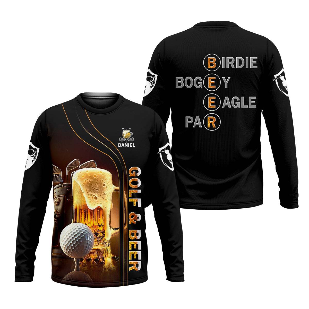 Golf And Beer Custom Men's Golf Polo Shirt, Funny Golf Shirt, Gift For Golfers