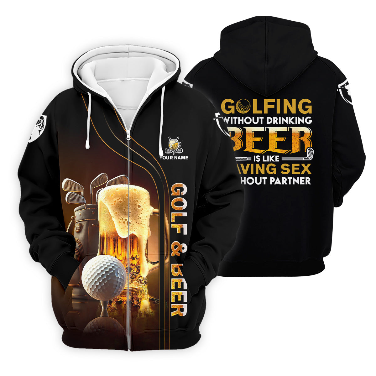 Golfing Without Drinking Beer Men's Golf Polo Shirt, Golf Beer Shirt, Fun Golf Polo Shirt, Golf Gift For Him
