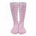 Funny Pink Golf Socks With Breast Cancer Pink Ribbon, Christmas Golf Gift, Golfing Apparel