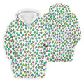 Neon Middle Finger Men Fun Golf Shirts, White Golf Polo, Cool Golf Gifts, Golfing Apparel