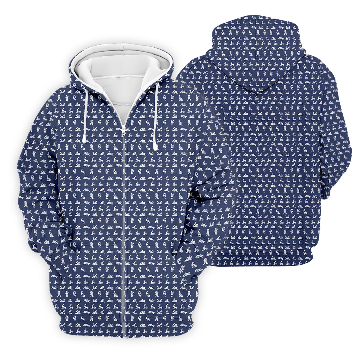 Stick Figure Couple Fun Men's Golf Polos, Fun Golf Shirts For Men, Unique Gift For Golfer, Matching Golf Shirt
