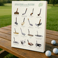 Evolution Of The Putter Golf Canvas, Golf Wall Art, Gift For Golfer
