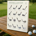 Evolution Of The Golf Club Canvas, Golf Wall Art, Gift For Golfer
