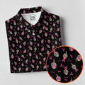 Skeleton Middle Finger Breast Cancer Polo Shirt, Women’s Golf Apparel, Ladies Golf Top