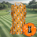 Halloween Dog Costume Pattern Golf Polo Shirt, Womens Golf Tops, Halloween Shirt For Women
