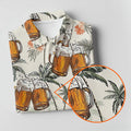 Tropical Palm Trees and Frosty Beer Mug Hawaiian Golf Polo, Golf Tops For Women, Golfing Apparel