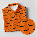 Spooky Bats Orange Halloween Golf Shirt, Polo Shirts For Men, Golf Gift For Men, Golfing Apparel
