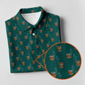 Smoke Whiskey Green Golf Shirt, Golf Whiskey Polo Shirts For Men, Golf Shirts For Men