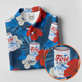Fore Right Cold As Slice Golf And Beer Tropical Floral Golf Tops For Men, Golf Shirts For Men