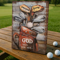 God Says You Are Canvas Wall Art, Golf Decor, Gift For Golfers