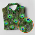 The Peacock Unique Golf Shirt, Golf Tops For Men, Golf Shirts For Men, Polo Shirts For Men