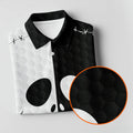 Black White Skull Face Halloween Golf Polo Shirt, Mens Golf Shirts, Golf Polo Shirts For Men
