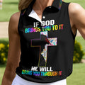 If God Brings You To It Cross Cancer Polo Shirt, Women's Golf Polo, Ladies Golf Shirts