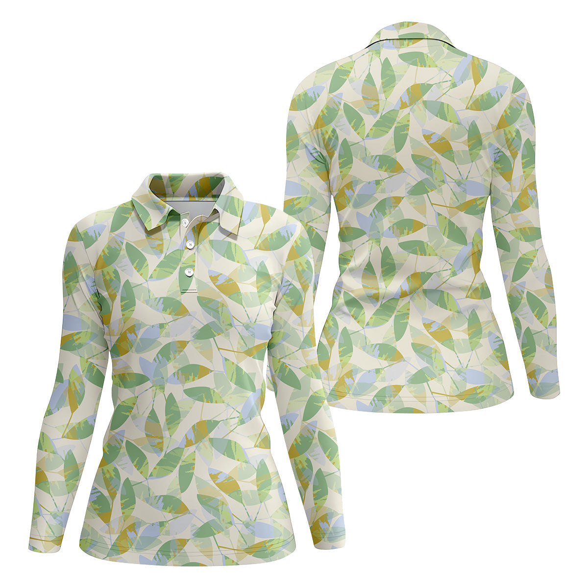 Abtract Seamless Pattern Womens Golf Tops, Pastel Womens Golf Polo Shirts, Matching Golf Shirts