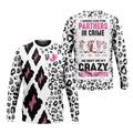 I Asked God For Partners In Crime He Sent Me My Crazy Golfing Friends Leopard Print Golf Shirt, Fun Womens Golf Shirts